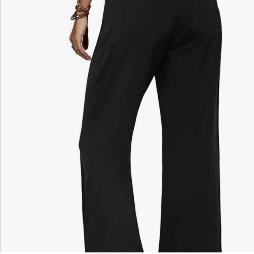 Women's Black Wide-Leg Pants XL - Picture 5 of 6